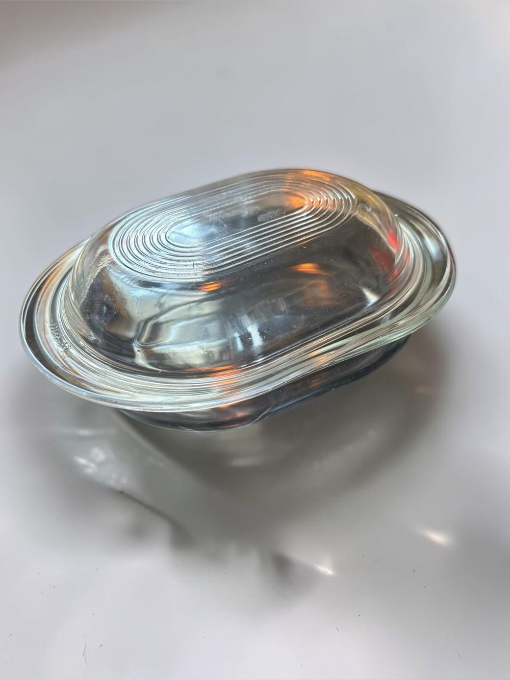 Vintage Pyrex 602-B Clear Glass Covered Casserole Baking Dish USA